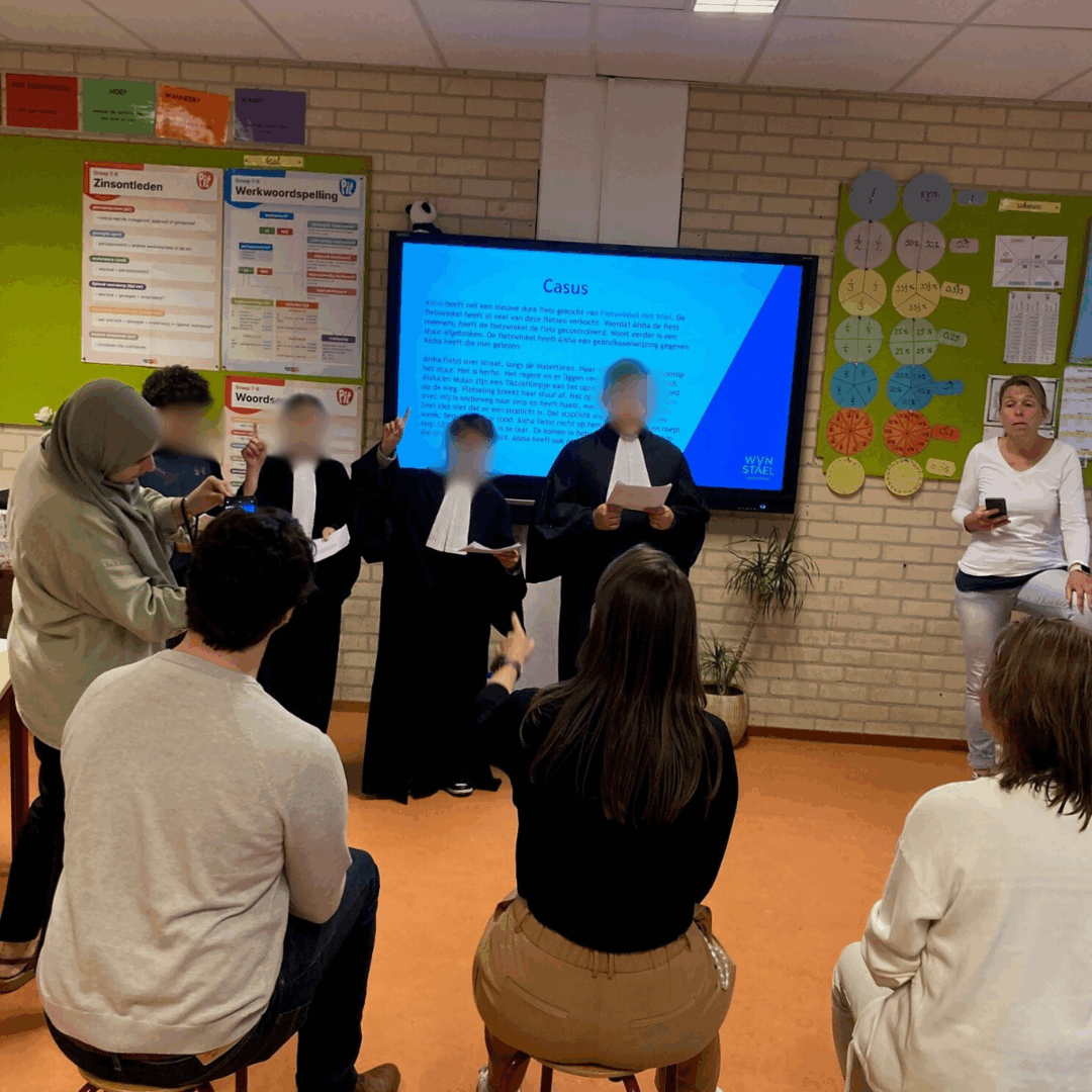 Oefenrechtbank voor basisscholen in Utrecht